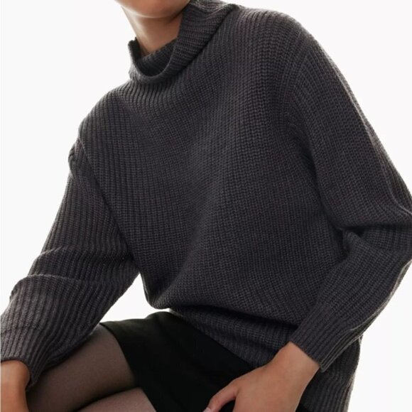 Aritzia Gray Turtleneck Sweater - Picture 6 of 13